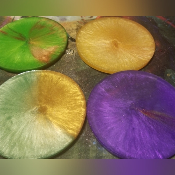 Coaster with coaster holder. Beautiful handmade coasters and holder - Picture 2 of 2